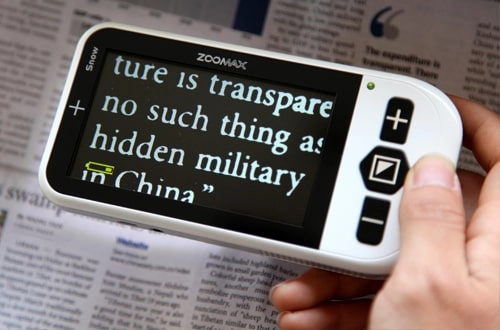 handheld video magnifier snow