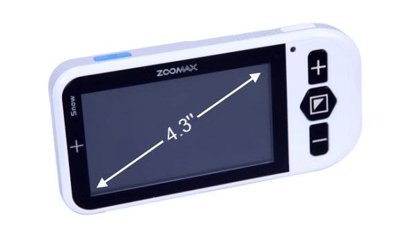 zoomax handheld video magnifier snow 4.3″