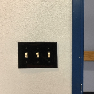 3 paint light switch plates a dark color if you have white walls