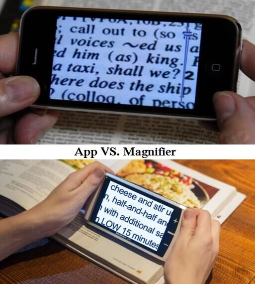 app vs video magnifier