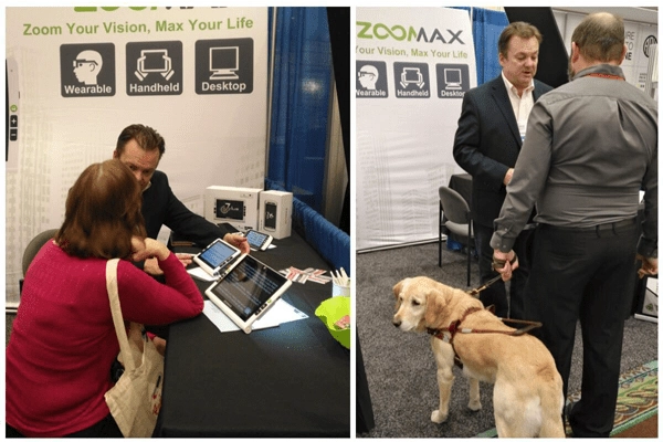 zoomax joined atia 2018 with handheld video magnifier snow 10 pro