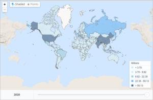 population and distributions of the world’s older population in 2020