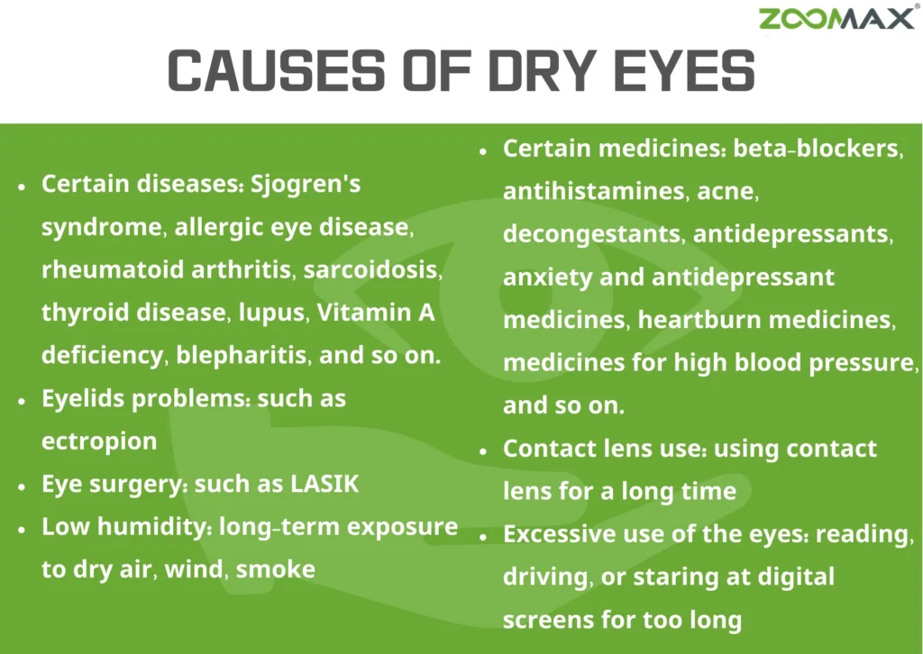 causes of dry eyes