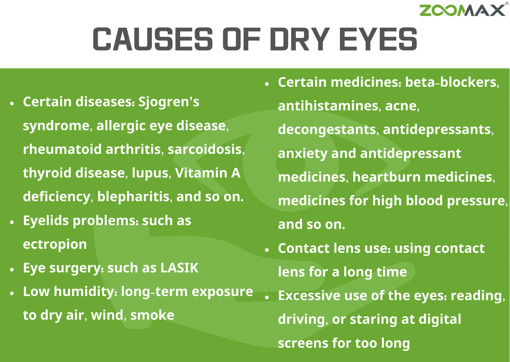 causes of dry eyes