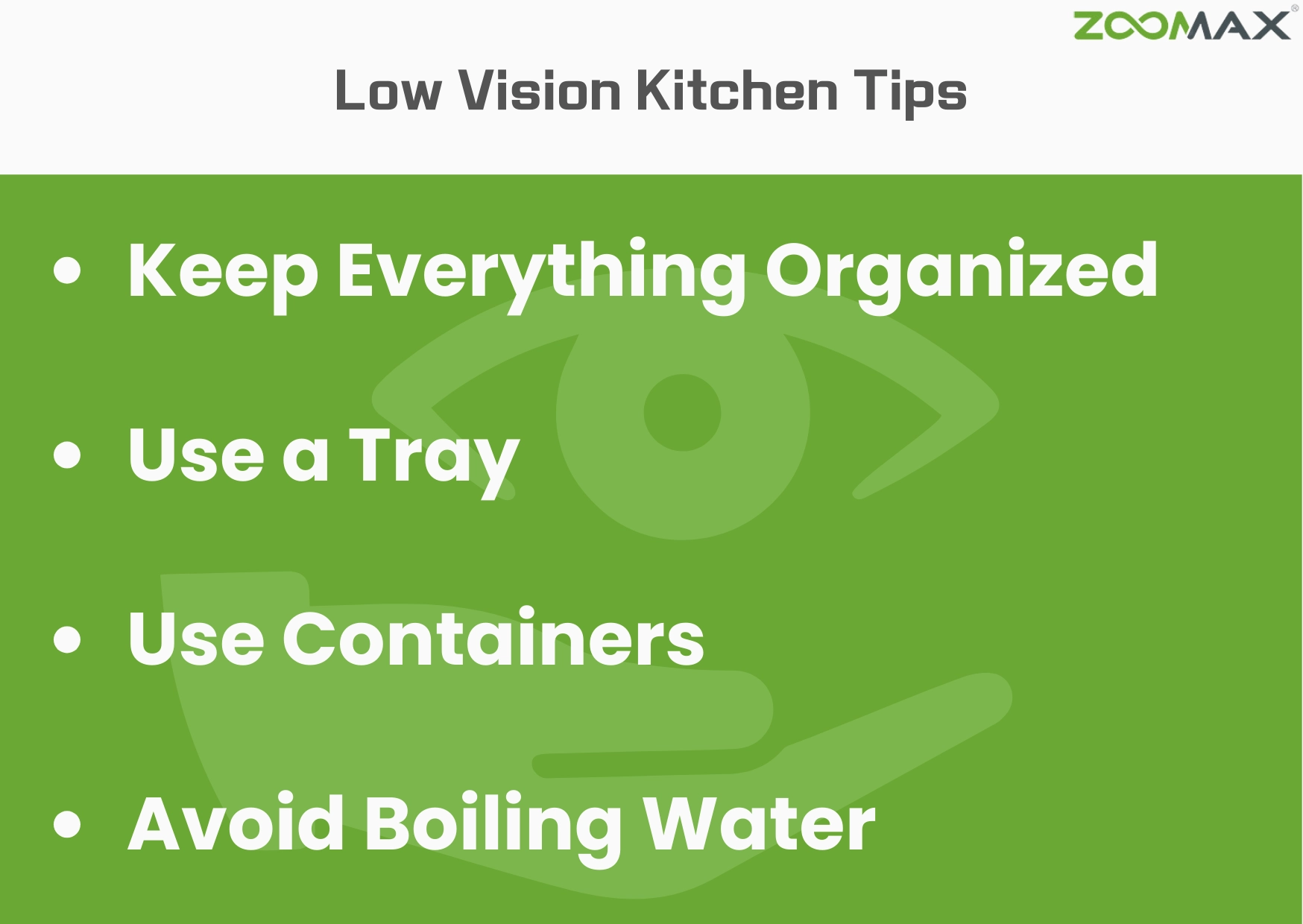 low vision kitchen tips