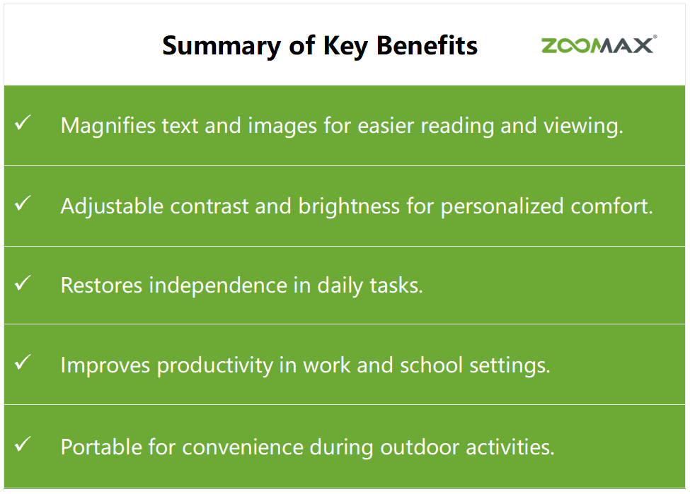 summary of benefits