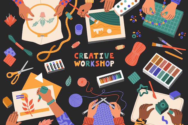 hand crafting workshop for low vision