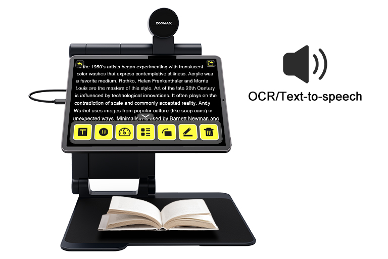 snow pad ocr text to speech for reading assistance