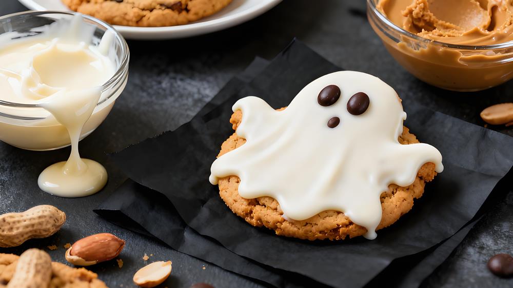 halloween food ghostly nutter butter cookies
