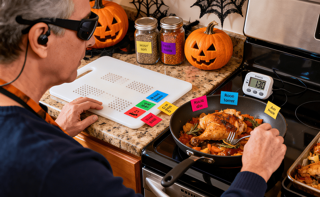 halloween food cooking tips for low vision people