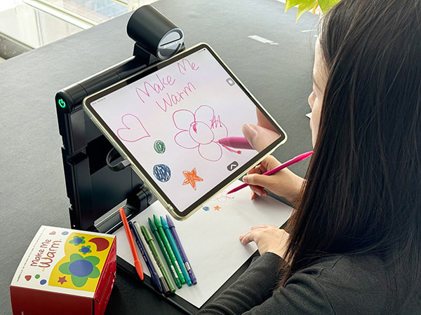 creating personalized thanksgiving greeting cards with snow pad low vision aid