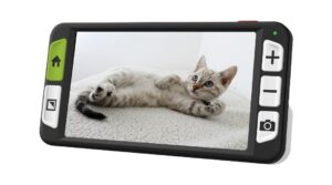 zoomax luna 6 portable electronic magnifier on the go low vision aid for amd patients