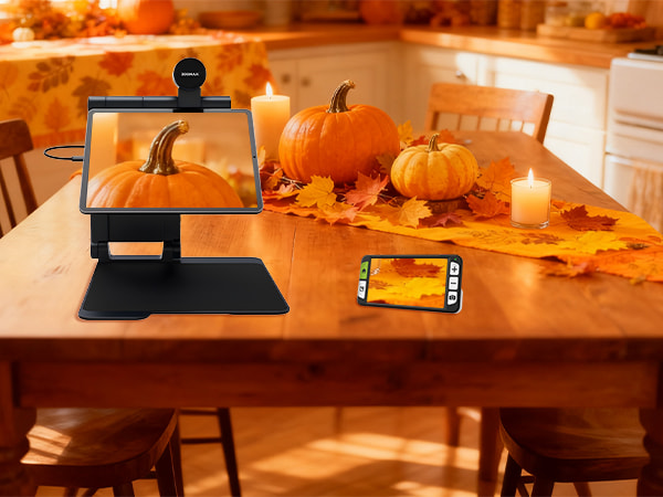 zoomax luna 6 & snow pad magnifiers for low vision thanksgiving cooking