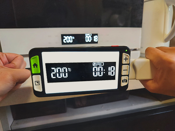 zoomax luna 6 checking oven temperature for low vision cooks