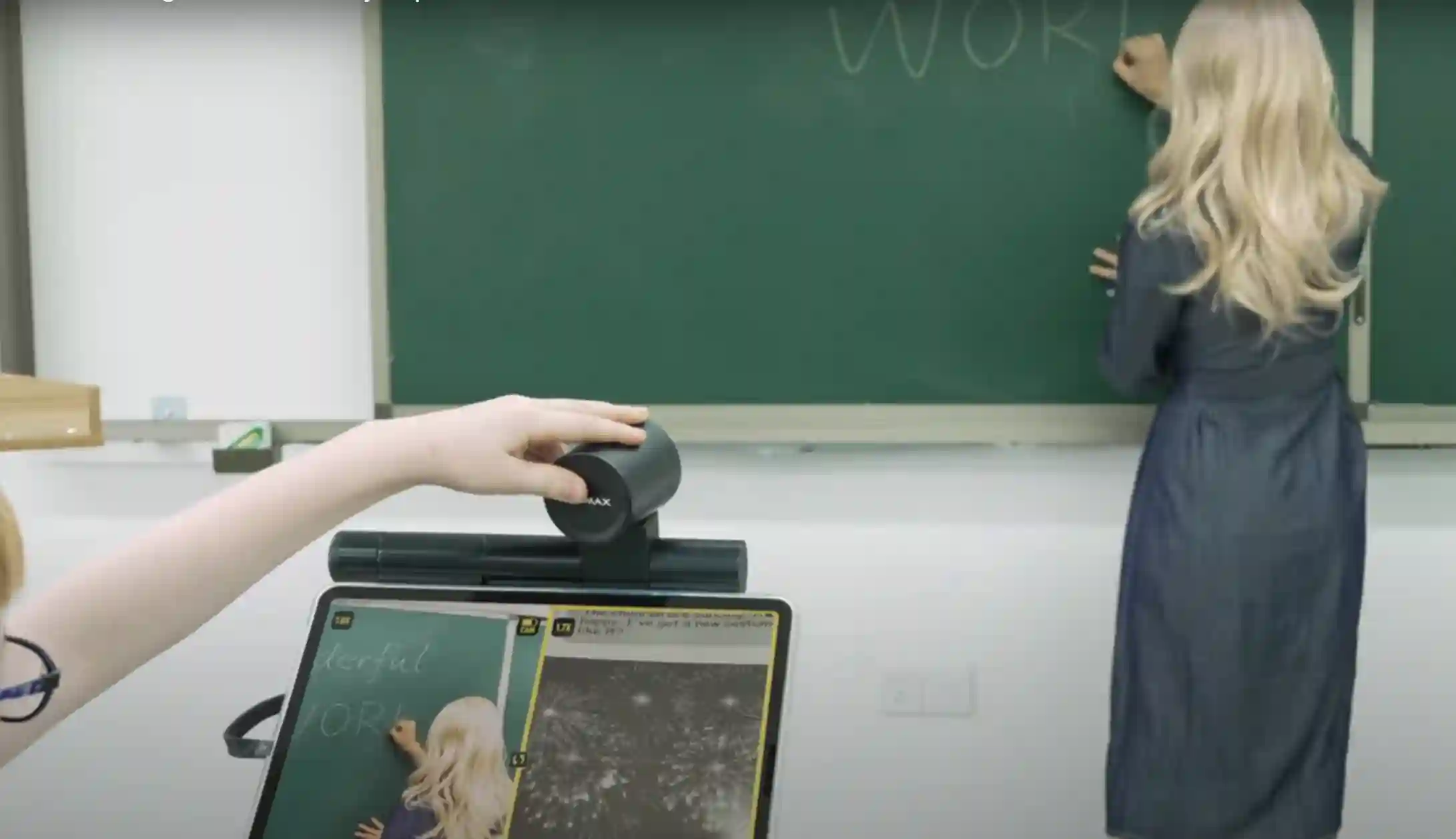 Snow Pad Electronic Magnifier for Visually Impaired in the Classroom