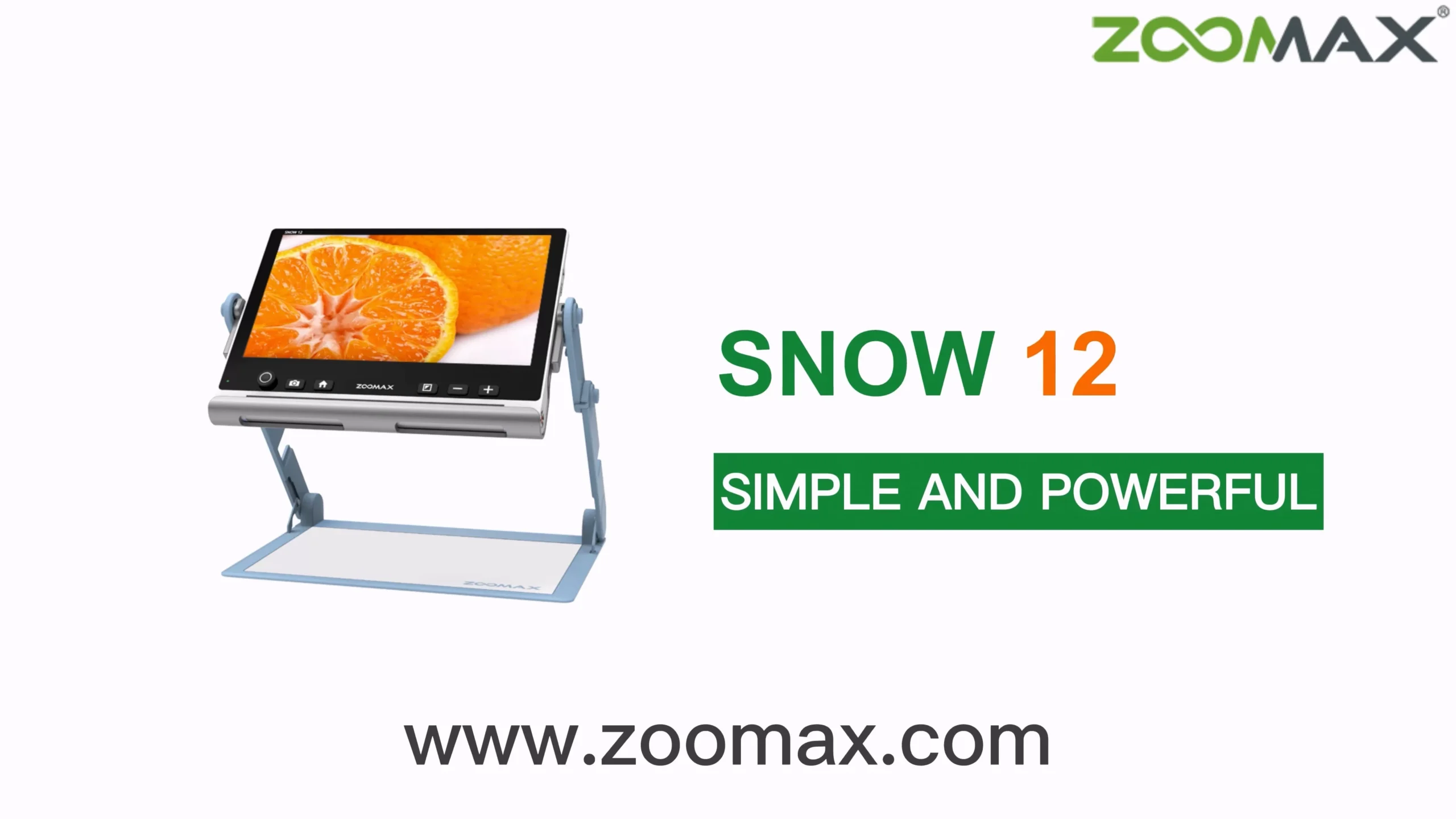 Zoomax Snow 12 Electronic Video Magnifier for Low Vision Students