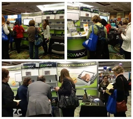 visitors at zoomax booth in low vision exhibition atia 2014 orlando