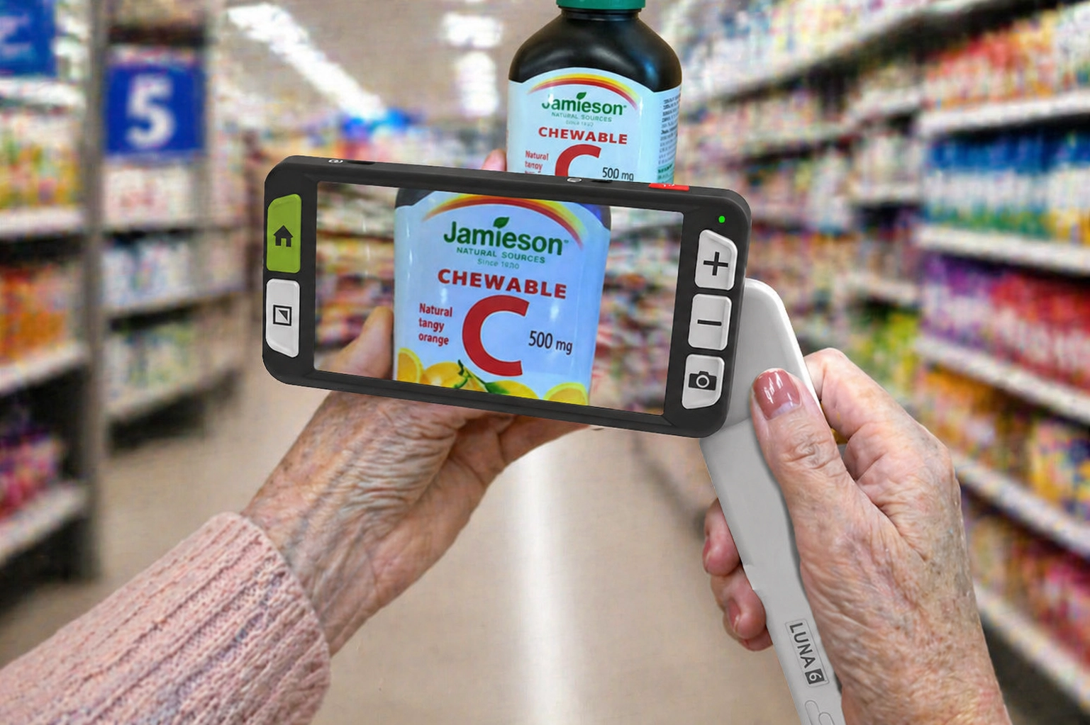 zoomax luna 6 handheld digital magnifier for traditional seniors