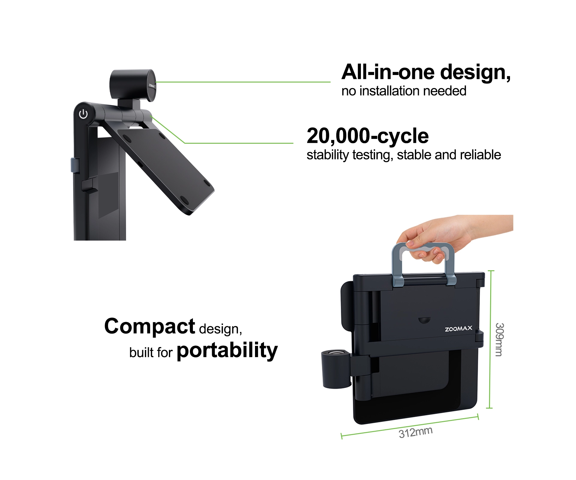 all in one durable and portable video magnifier stand
