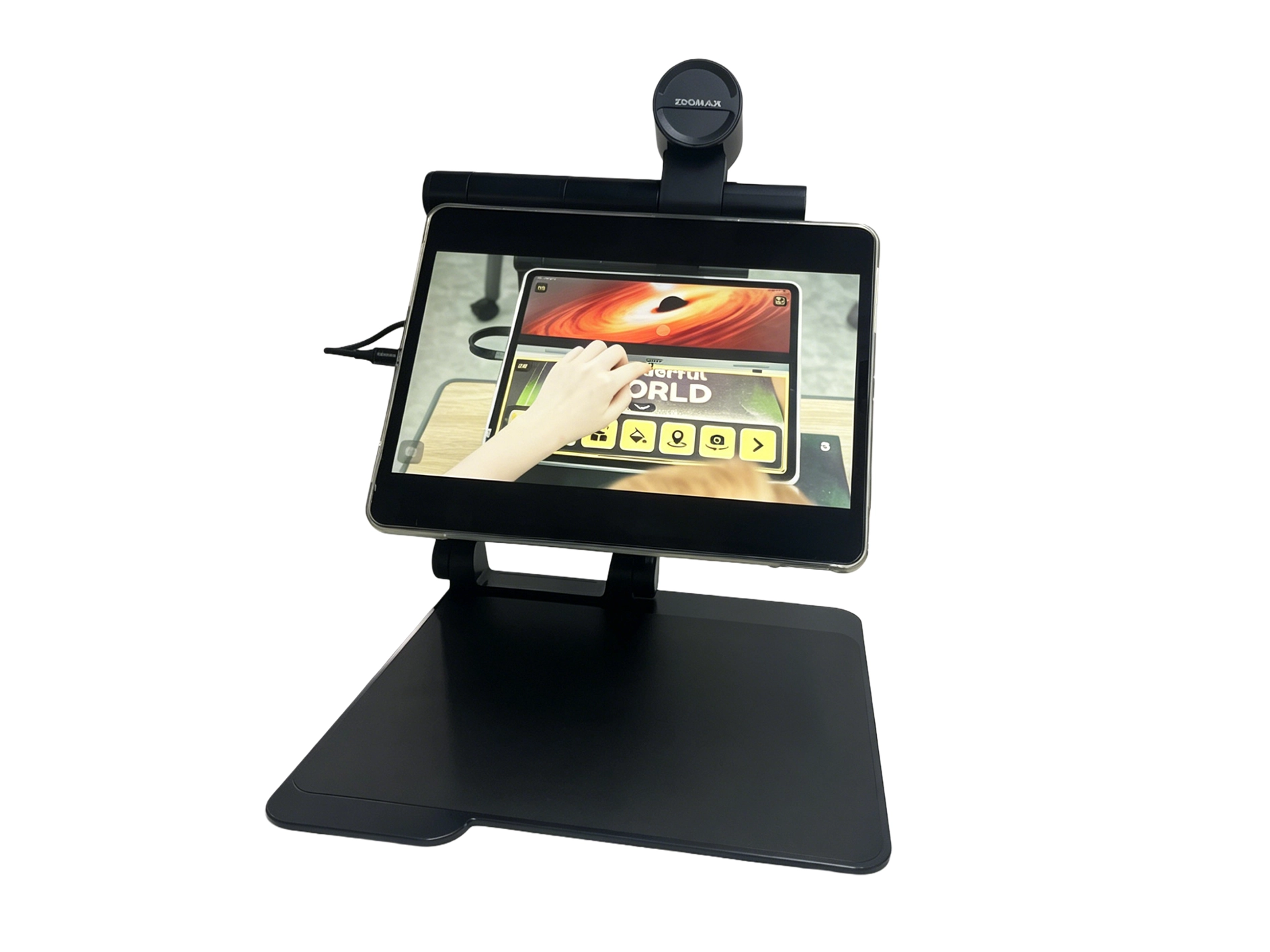 ipad screen displaying an embedded video tutorial within the snow pad app