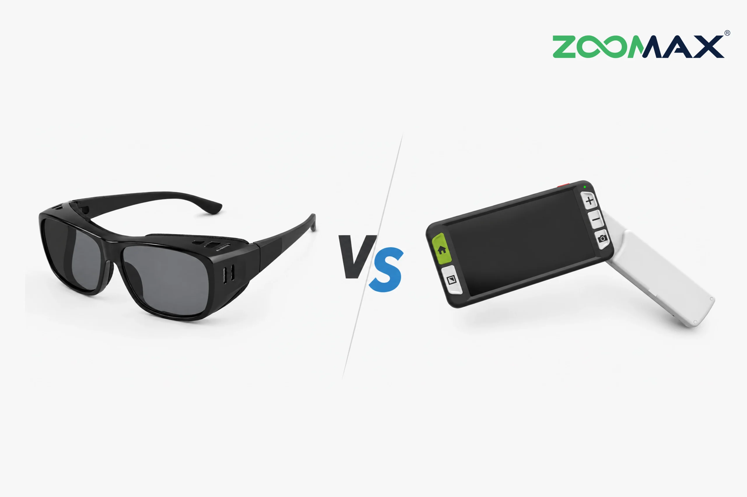 optical retinitis pigmentosa glasses vs. zoomax luna 6 digital magnifier for low vision tunnel vision expansion