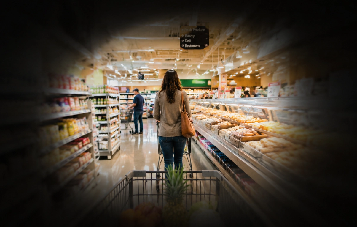 peripheral vision loss in glaucoma affecting side awareness during daily activities