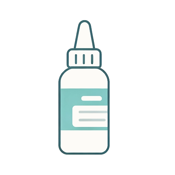 line icon of glaucoma eye‑drop bottle with human eye and liquid drop illustration for eye health management