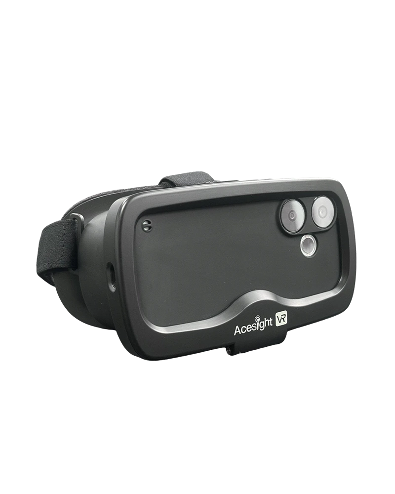 zoomax acesight vr wearable low‑vision headset for glaucoma patients experiencing visual‑field loss for tv and distance viewing