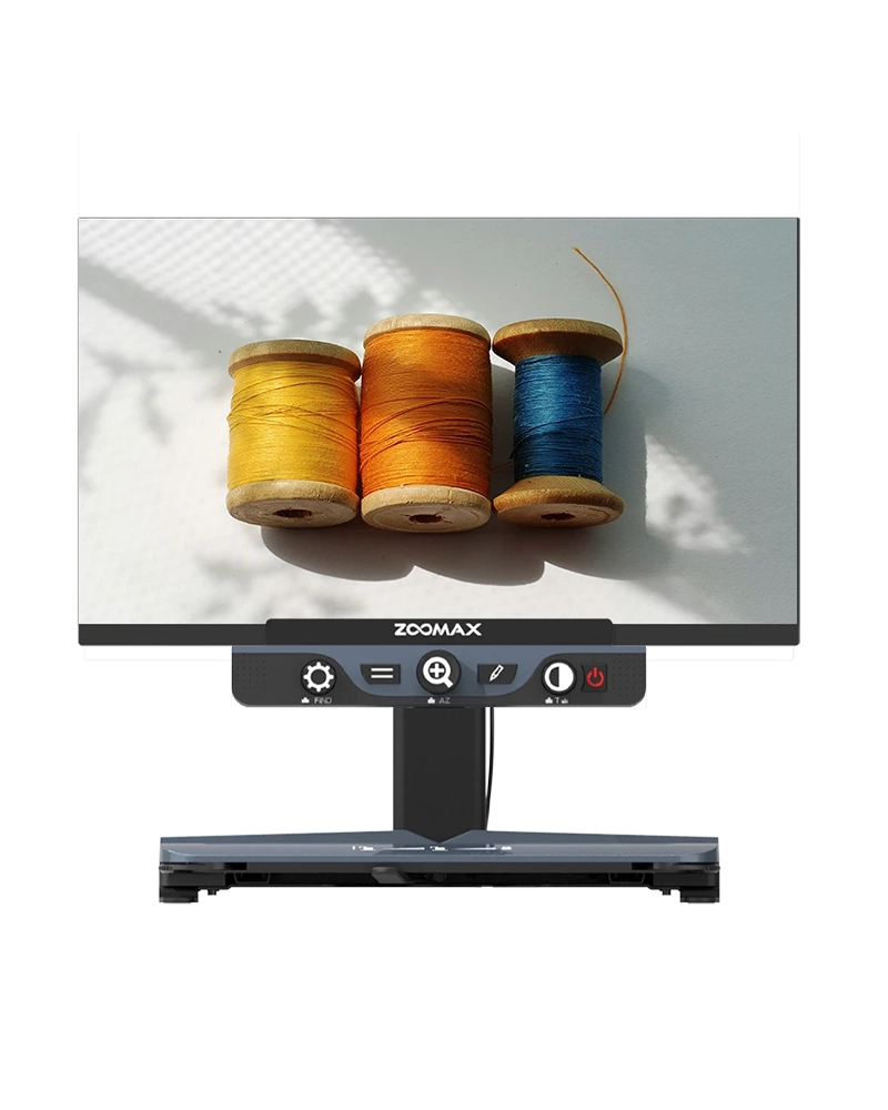 zoomax luna hd 24 pro desktop electronic video magnifier large‑screen low‑vision aid for long‑time reading for glaucoma users