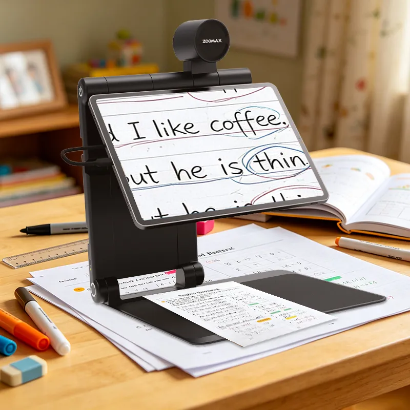 zoomax snow pad magnifies worksheets and textbook text for independent student work